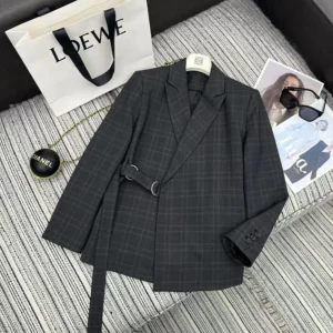 Loewe Women Draped Jacket in Wool S359Y03XAB