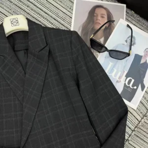 Loewe Women Draped Jacket in Wool S359Y03XAB