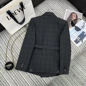 Loewe Women Draped Jacket in Wool S359Y03XAB