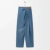 Loewe Women Draped Jeans In Denim-Indigo Blue IDS540Y11X96 12 Loewe Women Draped Jeans In Denim-Indigo Blue IDS540Y11X96