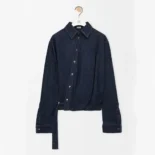 Loewe Women Draped Shirt in Denim-S359Y1DX19