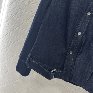 Loewe Women Draped Shirt in Denim-S359Y1DX19