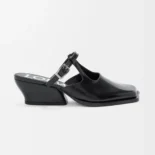 Loewe Women Onda Mule In Brushed Calfskin-Black IDLOND379X05