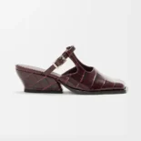 Loewe Women Onda Mule In Embossed Calfskin LOND379X06
