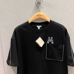 Loewe Women Regular Fit T-Shirt in Cotton-Black S359AJ2X03