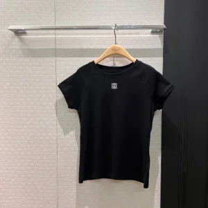 Loewe Women Small Fit T-Shirt in Cotton Blend-Black S359Y22XA7