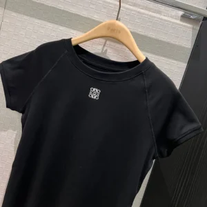 Loewe Women Small Fit T-Shirt in Cotton Blend-Black S359Y22XA7
