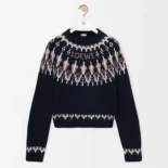 Loewe Women Sweater in Wool Blend-Navy S359Y14KIB