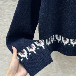 Loewe Women Sweater in Wool Blend-Navy S359Y14KIB