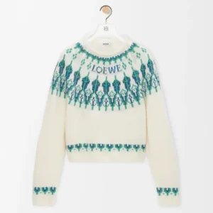 Loewe Women Sweater in Wool Blend-White S359Y14KIB