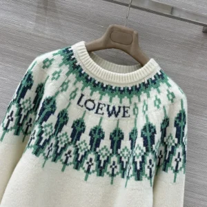 Loewe Women Sweater in Wool Blend-White S359Y14KIB