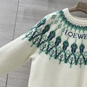 Loewe Women Sweater in Wool Blend-White S359Y14KIB