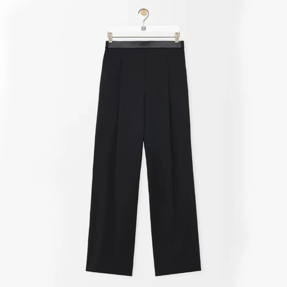 Loewe Women Trousers in Wool-Black S359Y04XI2 1 Loewe Women Trousers in Wool-Black S359Y04XI2