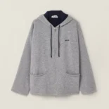 Miu Miu Wome Cashmere Cardigan Hoodie MMF00T