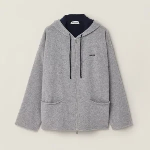 Miu Miu Wome Cashmere Cardigan Hoodie MMF00T