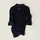 Miu Miu Women Ribbed Knit Wool Sweater MML02L18TW