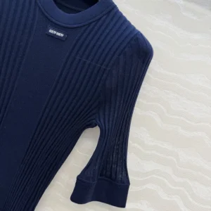 Miu Miu Women Ribbed Knit Wool Sweater MML02L18TW