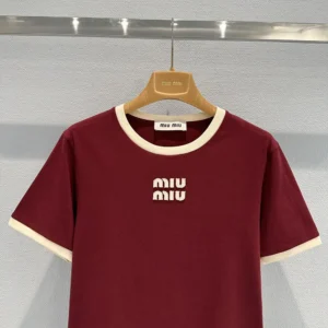 Miu Miu Women Wool and Cashmere Cardigan-Red MJNA17