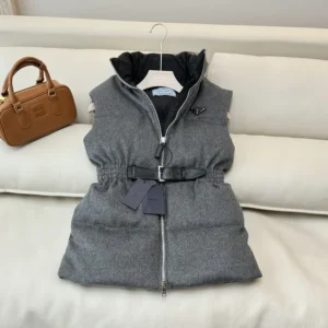 Prada Men Loden Down Vest-Grey 29S131C2OF0480