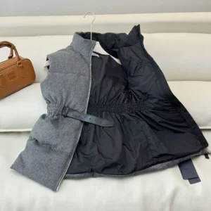 Prada Men Loden Down Vest-Grey 29S131C2OF0480