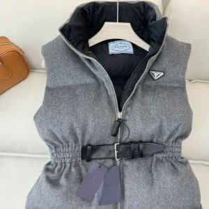 Prada Men Loden Down Vest-Grey 29S131C2OF0480