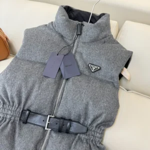 Prada Men Loden Down Vest-Grey 29S131C2OF0480