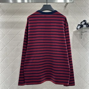 Prada Men Long-Sleeved Striped Jersey T-Shirt 3468918V8