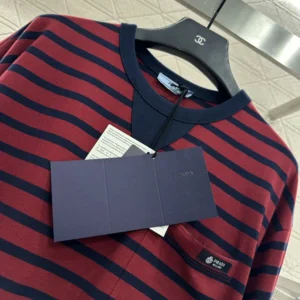 Prada Men Long-Sleeved Striped Jersey T-Shirt 3468918V8