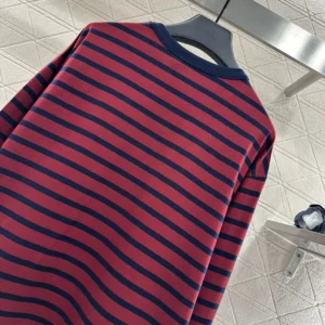 Prada Men Long-Sleeved Striped Jersey T-Shirt 3468918V8