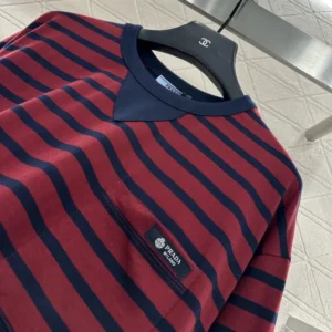 Prada Men Long-Sleeved Striped Jersey T-Shirt 3468918V8
