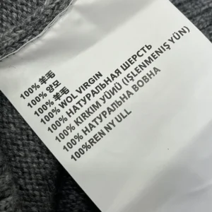 Prada Women Cashmere and wool Prada logo crew-neck sweater-Slate Gray