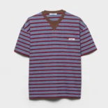 Prada Women Oversized Striped Jersey T-Shirt 3575B18V8F04Y5