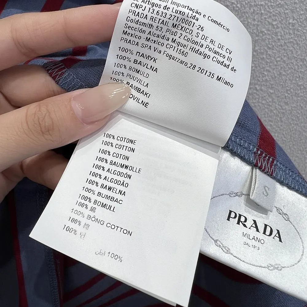 Prada Men Oversized Striped Jersey T-Shirt 3575B18V8F04Y5 10 Prada Women Oversized Striped Jersey T-Shirt 3575B18V8F04Y5
