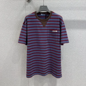 Prada Women Oversized Striped Jersey T-Shirt 3575B18V8F04Y5