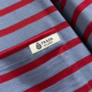 Prada Women Oversized Striped Jersey T-Shirt 3575B18V8F04Y5