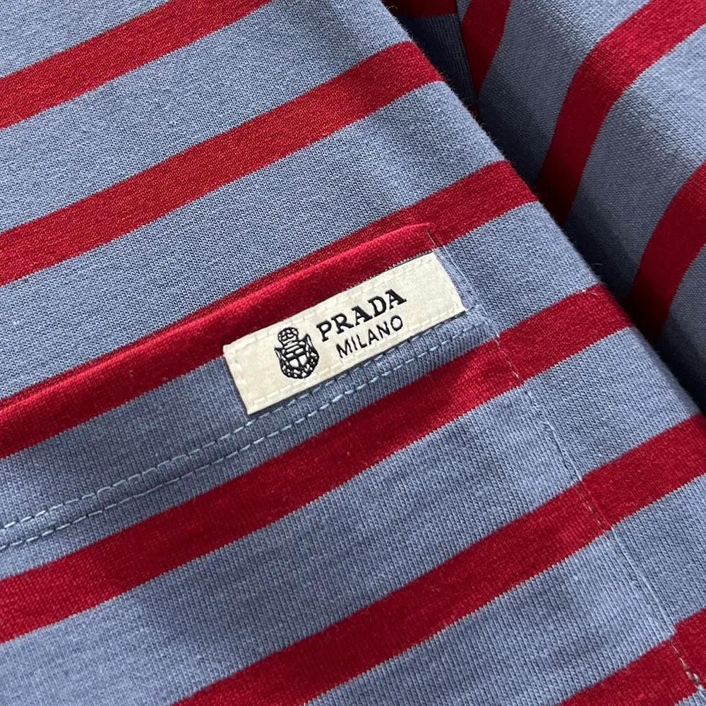 Prada Men Oversized Striped Jersey T-Shirt 3575B18V8F04Y5 9 Prada Women Oversized Striped Jersey T-Shirt 3575B18V8F04Y5