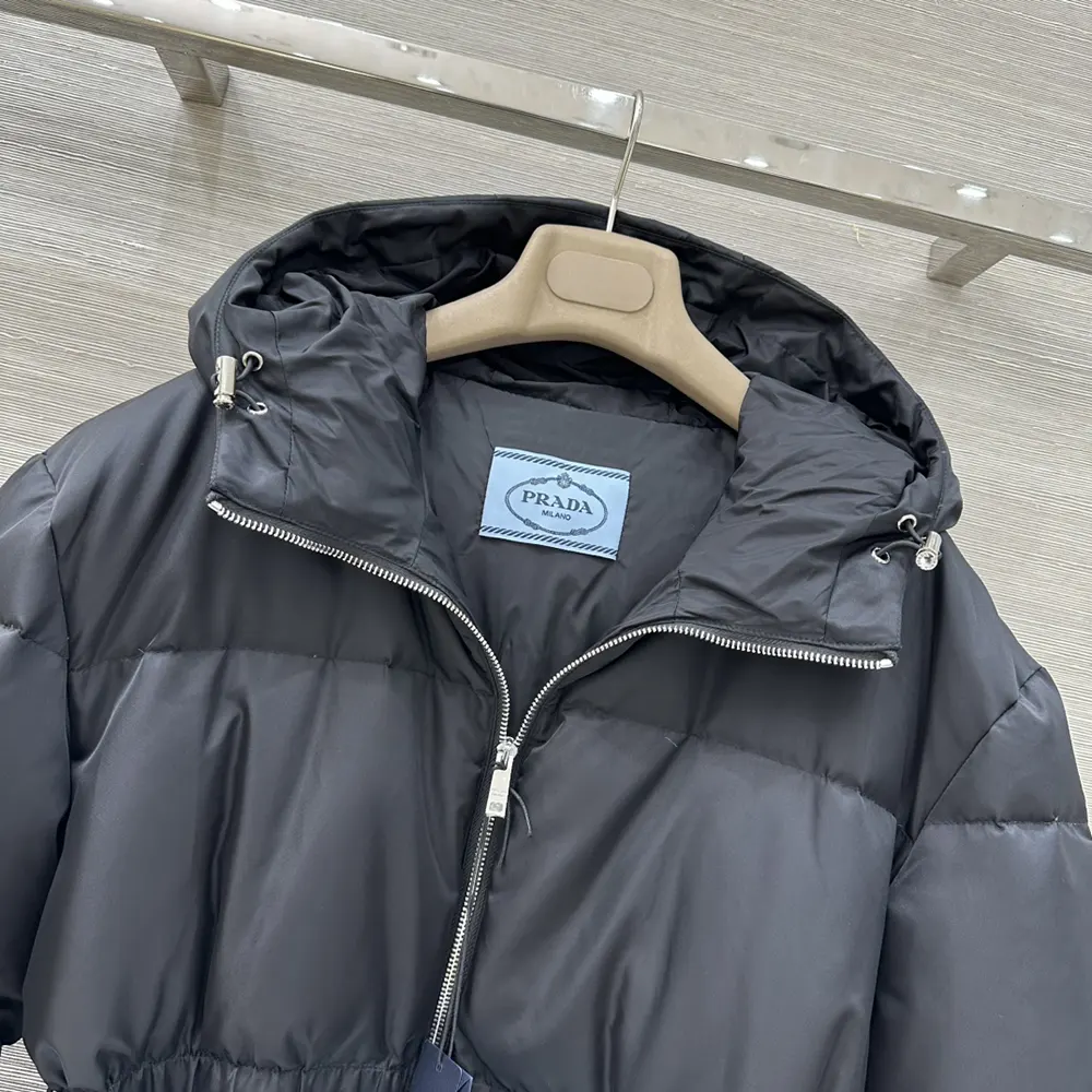 Prada Men Re-Nylon Hooded Down Jacket 29X2141WQ8 5 Prada Women Re-Nylon Hooded Down Jacket 29X2141WQ8