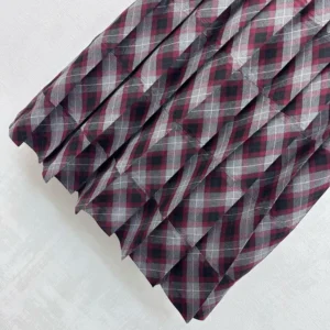 Prada Women Tartan Patchwork Midi Skirt MG25971804