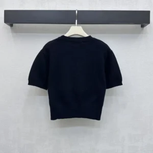 Prada Women Wool And Cashmere Crew-Neck Sweater-Black P24Z1U13LY