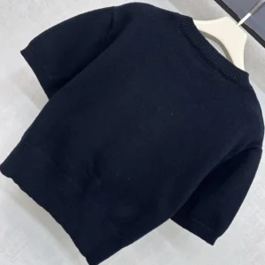 Prada Women Wool And Cashmere Crew-Neck Sweater-Black P24Z1U13LY