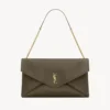 Saint Laurent YSL Women Cassandre Xxl Envelope Pouch On Chain In Lambskin-Dark Green