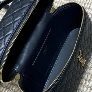 Saint Laurent YSL Women Gaby Large Vanity Bag In Lambskin-Black 8515721E