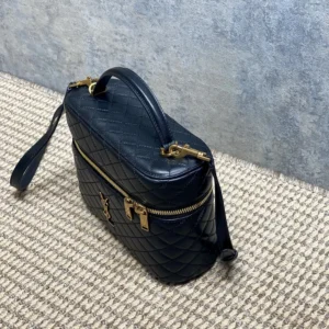 Saint Laurent YSL Women Gaby Large Vanity Bag In Lambskin-Black 8515721E
