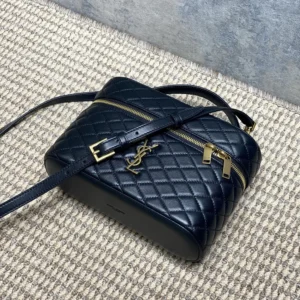 Saint Laurent YSL Women Gaby Large Vanity Bag In Lambskin-Black 8515721E