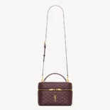 Saint Laurent YSL Women Gaby Large Vanity Bag In Lambskin-Maroon 8515721E