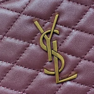 Saint Laurent YSL Women Gaby Large Vanity Bag In Lambskin-Maroon 8515721E