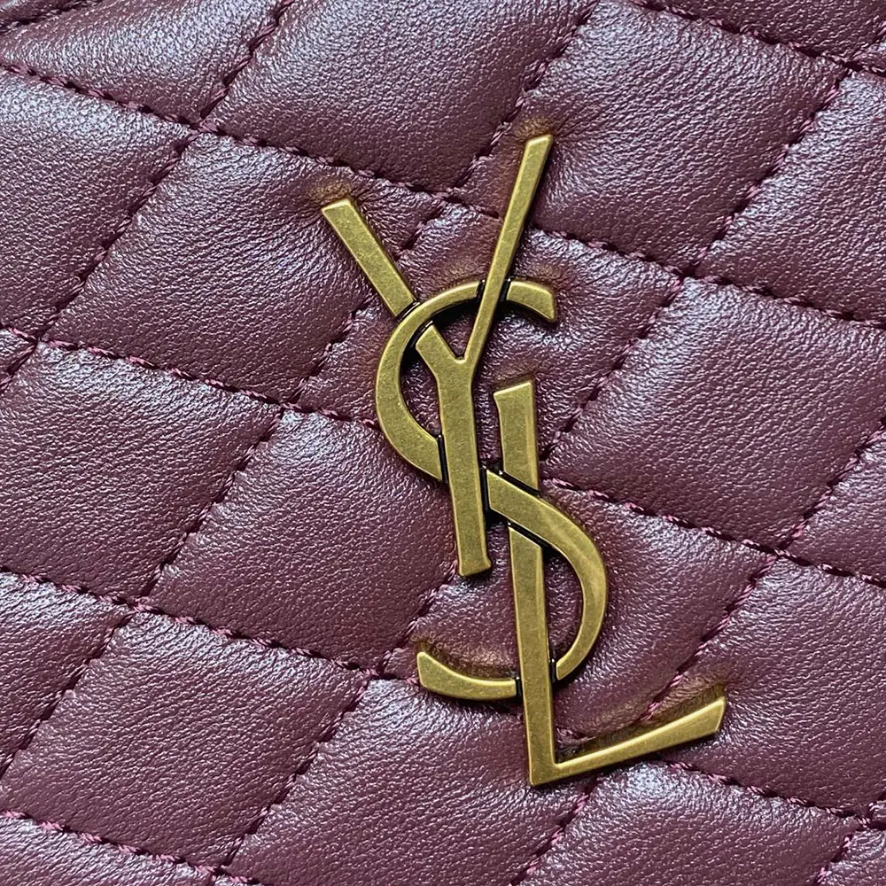 Saint Laurent YSL Women Gaby Large Vanity Bag In Lambskin-Maroon 8515721E 8 Saint Laurent YSL Women Gaby Large Vanity Bag In Lambskin-Maroon 8515721E