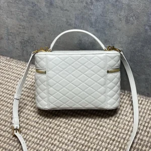 Saint Laurent YSL Women Gaby Large Vanity Bag In Lambskin-White 8515721E