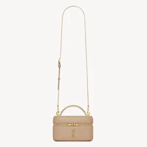 Saint Laurent YSL Women Gaby Vanity Bag In Lambskin-Beige