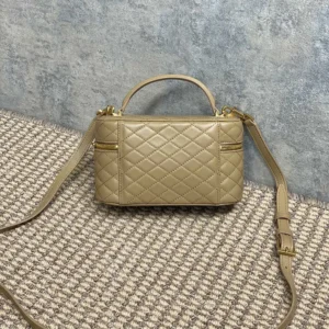 Saint Laurent YSL Women Gaby Vanity Bag In Lambskin-Beige